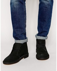 clarks originals black desert boots