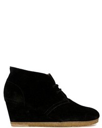 clarks black suede wedge boots