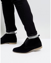 Burton Menswear Desert Boots In Black