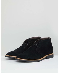 New Look Faux Suede Desert Boots In Black
