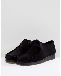 Clarks Originals Wallabee Suede Shoes In Black