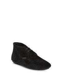 Prada Suede Lace Up Desert Boots
