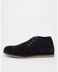 Original Penguin Suede Lace Up Shoes In In Navy
