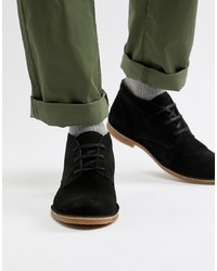 Selected Homme Black Suede Desert Boots