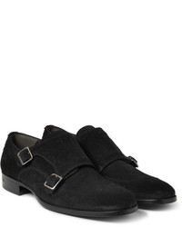Alexander McQueen Studded Suede Monk Strap Shoes