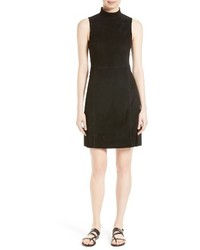 Theory Eulia Tidle Suede Front Mock Neck Dress