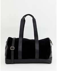 Urbancode Holdall Bag In Leather And Suede Mix