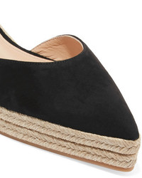 Paul Andrew Rhea Suede Espadrilles Black