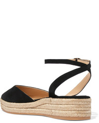 Paul Andrew Rhea Suede Espadrilles Black