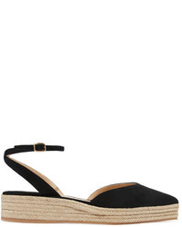 Paul Andrew Rhea Suede Espadrilles Black