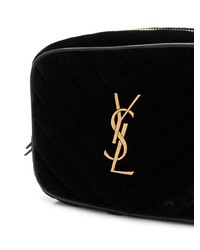Saint Laurent Black Front Logo Belt Bag