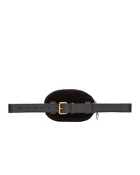 Gucci Black Velvet Gg Marmont 20 Belt Bag