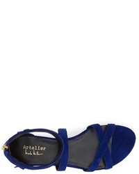 Nicole Miller Clearwater Suede Ankle Strap Sandal