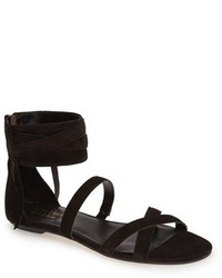 Nicole Miller Clearwater Suede Ankle Strap Sandal