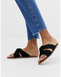 Warehouse Knot Sandals In Black