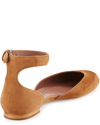 Tabitha Simmons Lina Suede Ankle Wrap Flat