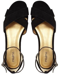 Shoesissima Jay Suede Cross Over Flat Sandals Available From Uk 8 12