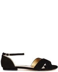 Shoesissima Jay Suede Cross Over Flat Sandals Available From Uk 8 12