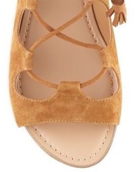 Saks Fifth Avenue Cadence Suede Lace Up Sandals