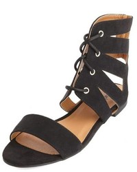 Charlotte Russe Cut Out Ankle Cuff Lace Up Sandals
