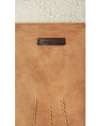 Burberry Shearling Lined Suede Gloves