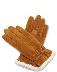 Isotoner Sherpa Fleece Lined Suede Gloves