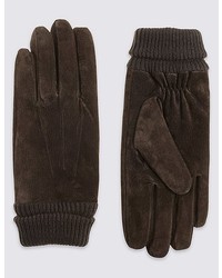 Marks and Spencer Suede Cuff Gloves With Thinsulatetm