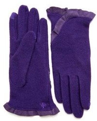 Lauren Ralph Lauren Suede Ruffled Gloves
