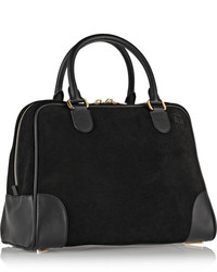 Loewe Amazona 75 Large Suede And Leather Tote