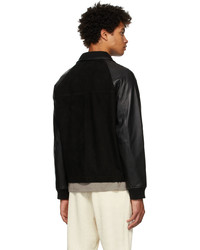 Theory Black Suede Leather Jacket