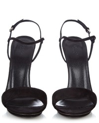 Gucci Adlena Crystal Heeled Suede Sandals