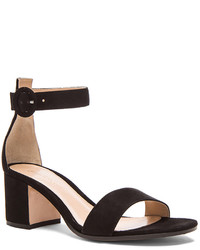 Gianvito Rossi Ankle Strap Suede Heels