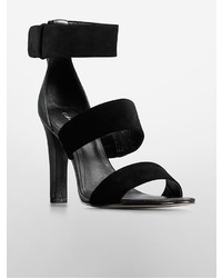 Calvin Klein Asa Suede Leather High Heel Sandal