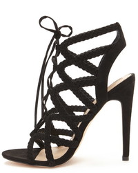 Forever 21 Braided Faux Suede Heels