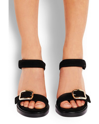 Givenchy Buckled Sandal In Black Suede