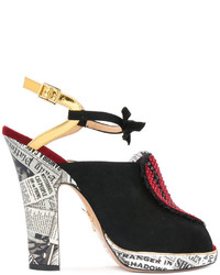 Charlotte Olympia Heart Patch Heeled Sandals