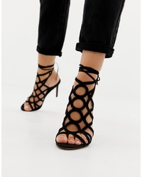 ASOS DESIGN Husk Caged Heeled Sandals