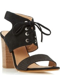 Dune Irana Lace Up Suede Heeled Sandals