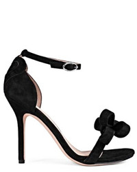 Isa Tapia Shelby Bow Black Suede Heels