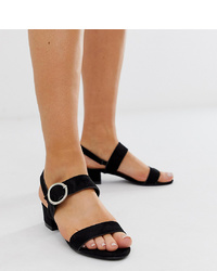 Simply Be Extra Wide Fit Isabel Block Heeled Sandal In Black
