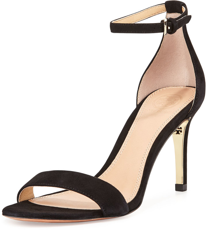 Tory Burch Keri Suede Ankle Strap Sandal, $275 | Neiman Marcus | Lookastic