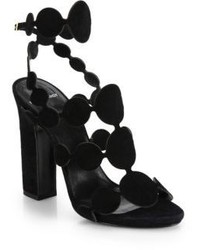 Pierre Hardy Pearls Suede T Strap Sandals