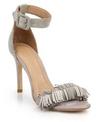 Joie Pippi Fringed Suede Sandals