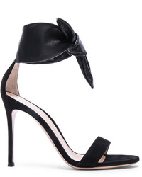 Gianvito Rossi Suede Leather Bow Sandals