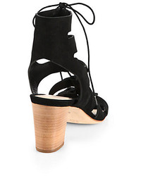 Loeffler Randall Thea Suede Lace Up Gladiator Sandals