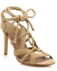 Joie Tonni Braided Suede Lace Up Sandals