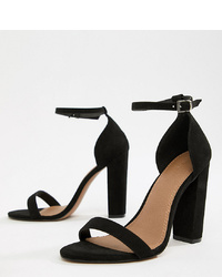 ASOS DESIGN Wide Fit Highball Barely There Heeled Sandals