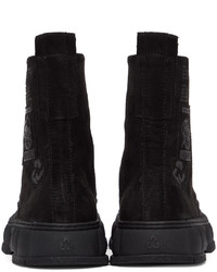 Viron Black Faux Suede 1982 High Top Sneakers