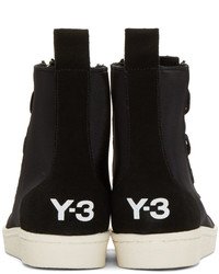 Y-3 Black Pro Zip High Top Sneakers