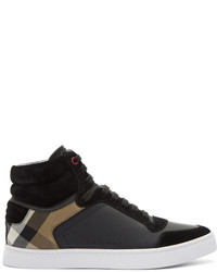 Burberry Black Reeth High Top Sneakers